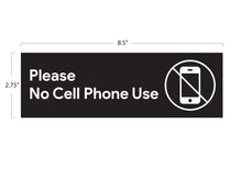 Load image into Gallery viewer, Please No Cell Phone Use Sticker Signs (Pack of 2)
