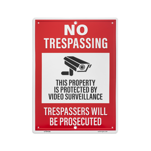 No Trespassing Sign Cameras Prosecuted Aluminum