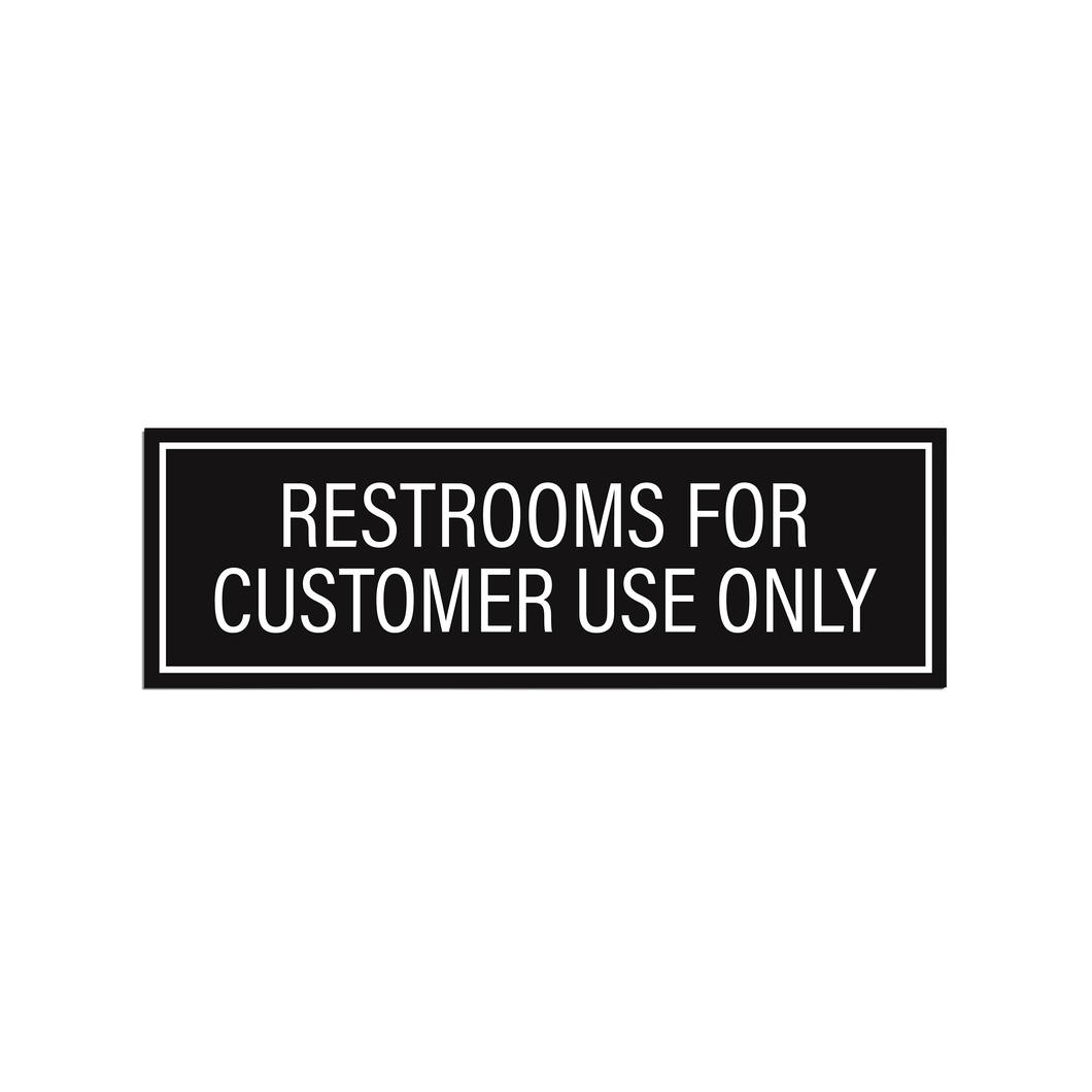 Restrooms for Customer Use Only Sticker Signs (Pack of 2)