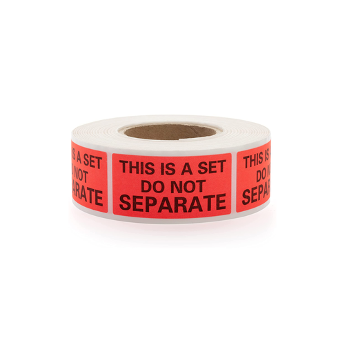 This is a Set Do Not Separate Stickers (Two Rolls of 500 2” x 1” Stickers)