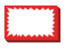 Load image into Gallery viewer, Bulk Case of 100 Sets - Sale Signs for Retail Stores 50pcs, 3.5" x 5.5", Red Starburst Paper Card Price Tags for Yard Sale, Garage Sale