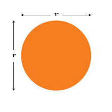 Load image into Gallery viewer, Bulk Case of 50 Sets - 2000pcs Neon Orange Dot Sticker Label Roll, 1" Diameter, Labels for Inventory, Color Code Labels, Organization Stickers, 1000/roll (Pack of 2)