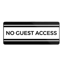 Load image into Gallery viewer, Bulk Case of 100 Signs - No Guest Access Sign 2x5", ABS Plastic Owners Closet Door Sign with Adhesive Backing for Vacation Rentals