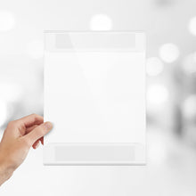 Load image into Gallery viewer, Bulk Case of 34 Sets - 6pk Acrylic Wall Sign Holders 5x7 | Vertical Wall Frame Document Holder with Strong Adhesive Tape to Mount