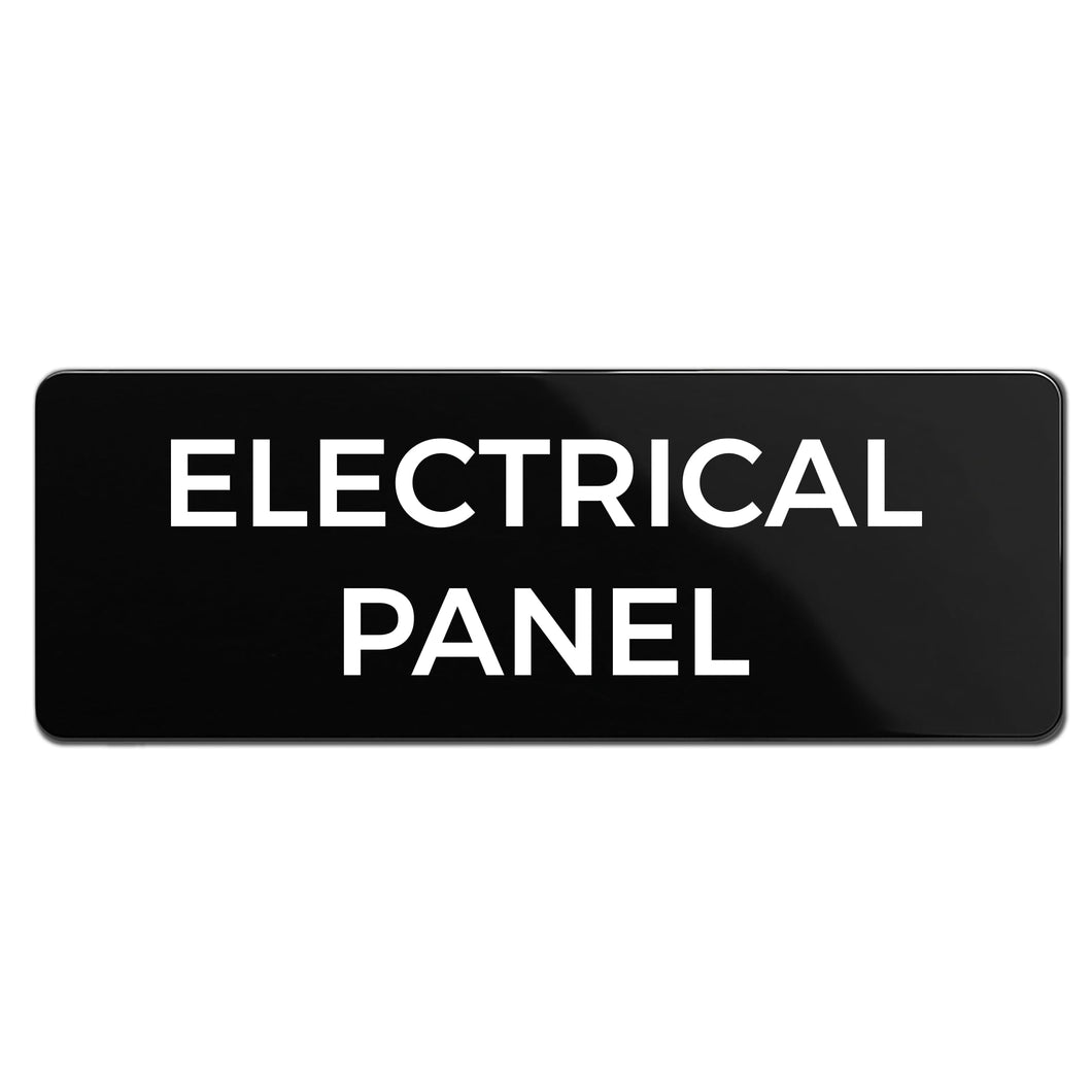 Bulk Case of 250 Signs - Electrical Panel Sign, Durable ABS Plastic with Full Adhesive Backing, Sign for Door or Wall, 2x6