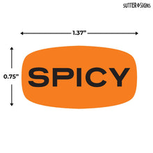 Load image into Gallery viewer, Bulk Case of 100 Rolls - 500pcs Spicy Stickers Grocery Store Hot Food Labels 1 Roll by Sutter Signs