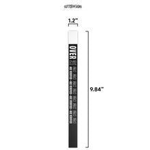 Load image into Gallery viewer, Bulk Case of 100 Sets - 21+ Wristbands for Events 500 ct | Over 21 Age Verified Wristbands for Venue, Concerts, Night Club | Black &amp; White Waterproof Vinyl Wrist Bands for Parties
