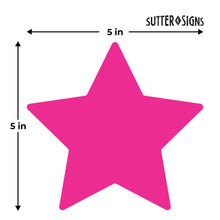 Load image into Gallery viewer, Bulk Case of 100 Sets - Large Star Paper Cutouts 54pcs | 5" Cut Out Shapes for Bulletin Board, Classroom, Decorations, Crafts