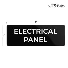 Load image into Gallery viewer, Bulk Case of 250 Signs - Electrical Panel Sign, Durable ABS Plastic with Full Adhesive Backing, Sign for Door or Wall, 2x6&quot;