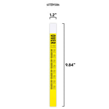 Load image into Gallery viewer, Bulk Case of 100 Sets - 21+ Wristbands for Events 500 ct | Over 21 Age Verified Wristbands, Waterproof Vinyl Wrist Bands for Parties, Venue, Concerts, Night Club, Yellow &amp; Black
