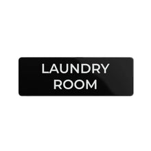 Load image into Gallery viewer, Bulk Case of 100 Signs - Laundry Room Sign 2x6", Durable ABS Plastic with Full Adhesive Backing, Sign for Door or Wall