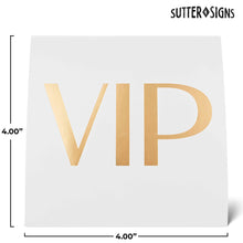 Load image into Gallery viewer, Bulk Case of 100 Sets - VIP Table Sign 10 Pack | Reserved Table Tent Night Club Signs for Bottle Service, Parties, Events (White)