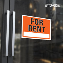 Load image into Gallery viewer, Bulk Case of 100 Sets - For Rent Sign 14x11, Plastic Sign for Home, Office, Rental, Commercial Propety, Waterproof Plastic (Pack of 2)
