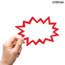 Load image into Gallery viewer, Bulk Case of 60 Sets - Starburst Signs with Stickers 300pcs | 150pcs Cards &amp; 150pcs Sticker Dots. Assorted Sizes 2x3, 3x5, 4x6 inch (White)