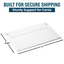 Load image into Gallery viewer, Bulk Case of 20 Sets - 50pcs Card Shipping Envelopes, 340gsm Tear Seal Mailers 7" x 4.35" - White, Ultra-Rigid 340gsm Protection, Fast Tear-Strip Seal, Fits Toploaders &amp; Semi-Rigids, Sleek Matte White Finish