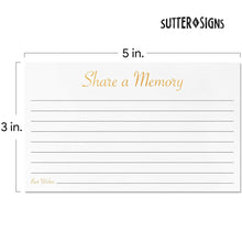 Load image into Gallery viewer, Bulk Case of 100 Sets - Share A Memory Cards for Funeral 3x5 inch | 50 Memorial Cards