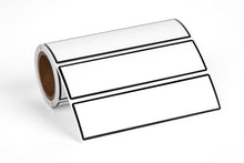 Load image into Gallery viewer, Bulk Case of 50 Sets - Binder Spine Labels 5 3/8" x 1 3/8", 200pcs, Perforated Self Adhesive Sticker Labels for 1.5 Inch Binders, White with Black Border