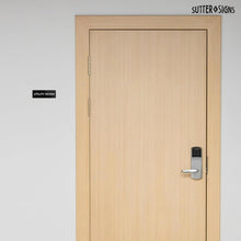 Load image into Gallery viewer, Bulk Case of 250 - Utility Room Sign, Durable ABS Plastic with Full Adhesive Backing, Sign for Door or Wall, 2x6"