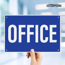 Load image into Gallery viewer, Bulk Case of 100 Signs - Office Sign, Rust-free Aluminum Sign for Office, Restaurant, Construction Work Site, 12x8 with Mounting Holes by Sutter Signs