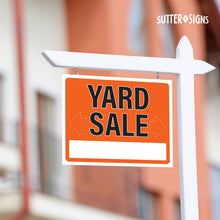 Load image into Gallery viewer, Bulk Case of 50 Sets - Yard Sale Signs 4 Pack Weatherproof Plastic Sign Yard Sale Supplies with Fill In Direction Arrows and Address Write In Area, 14" x 11"