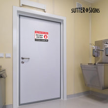 Load image into Gallery viewer, Bulk Case of 200 Sets - Restricted Area Do Not Enter Stickers, Authorized Personnel Only Signs, Self Adhesive Weatherproof Vinyl Stickers, Red/Black/White, 10" x 7" - Pack of 2