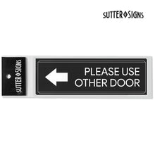 Load image into Gallery viewer, Bulk Case of 250 Sets - Please Use Other Door Sticker Decal Set - Self Adhesive, Peel-Off (2 Left Arrows, 2 Right Arrows)