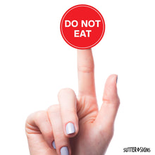 Load image into Gallery viewer, Bulk Case of 100 Sets - 500pcs Do Not Eat Warning Labels, 1.5" Diameter Safety Warning Stickers