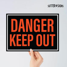 Load image into Gallery viewer, Bulk Case of 60 Signs - Danger Keep Out Sign | Private Property No Trespassing Keep Out Sign, 10x14 Inch Rust-free Aluminum