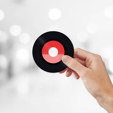 Load image into Gallery viewer, Bulk Case of 120 Sets - Vinyl Record Cutouts 4.5&quot; | Disco Party Decorations, 80s 70s 60s Rock and Roll Party Favors, Groovy Classroom Decor for Music Bulletin Board | 54pcs Cardstock Cut Outs &amp; 54pcs Glue Dot Stickers