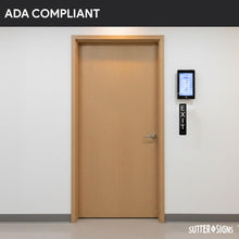 Load image into Gallery viewer, Bulk Case of 100 Sets - Exit Sign with Braille Self Adhesive Plastic ADA Sign 2" x 9", Self Adhesive Plastic ADA Building Sign, 2" x 9" Vertical Orientation