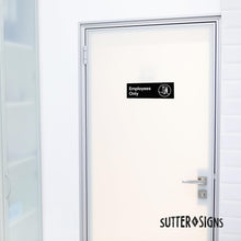 Load image into Gallery viewer, Bulk Case of 250 Sets - 2pcs Employees Only Sign Stickers Staff Only Door Decal for Business Restaurant, Restroom, Store, Bathroom
