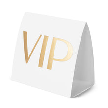 Load image into Gallery viewer, Bulk Case of 100 Sets - VIP Table Sign 10 Pack | Reserved Table Tent Night Club Signs for Bottle Service, Parties, Events (White)