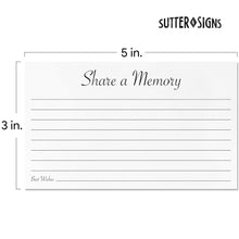 Load image into Gallery viewer, Bulk Case of 100 Sets - Share A Memory Cards for Funeral 3x5 inch | 50 Memorial Cards