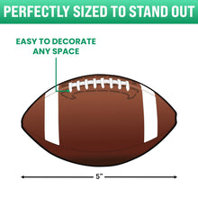 Load image into Gallery viewer, Bulk Case of 100 Sets - Football Paper Cutouts 50pcs | 5" Sports Ball Cut Outs for Party Decorations, Wall Decor, Bulletin Board