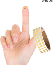 Load image into Gallery viewer, Bulk Case of 100 Rolls - 1008pcs Gold Dot Stickers 1/4 inch, 0.25" Round Diameter, 1008/roll
