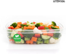 Load image into Gallery viewer, Bulk Case of 100 Sets - Vegetarian Food Labels 500 pcs | 1" Dot Bold Sticker Labels for Party Buffet, Delis, Sandwich Shops, Food Containers