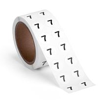 Load image into Gallery viewer, Bulk Case of 125 Sets - 1000pcs Number 7 Stickers, 0.5" Number Seven Sticker Dot Labels for Organization, Inventory, 1000/roll