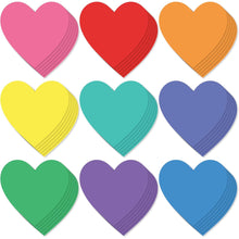 Load image into Gallery viewer, Bulk Case of 100 Sets - Large Heart Paper Cutouts 54 ct | 5" Cut Out Shapes for Bulletin Board, Classroom, Decorations, Crafts