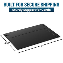 Load image into Gallery viewer, Bulk Case of 20 Sets - 50pcs Card Shipping Envelopes, 340gsm Tear Seal Mailers 7" x 4.35" - Black, Ultra-Rigid 340gsm Protection, Fast Tear-Strip Seal, Fits Toploaders &amp; Semi-Rigids, Sleek Matte Black Finish