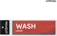 Load image into Gallery viewer, Bulk Case of 250 Sets - Wash Rinse and Sanitize Sink Labels (1 of Each)
