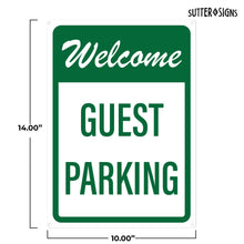 Load image into Gallery viewer, Bulk Case of 60 Signs - Welcome Guest Parking Sign | Visitor Parking Sign for Business, 10x14 Inch Rust-free Aluminum
