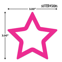 Load image into Gallery viewer, Bulk Case of 100 Sets - Paper Star Cutouts 108pcs | Cut Out Shapes for Bulletin Board, Classroom, Decorations, Crafts. 3&quot; x 3&quot;