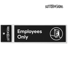 Load image into Gallery viewer, Bulk Case of 250 Sets - 2pcs Employees Only Sign Stickers Staff Only Door Decal for Business Restaurant, Restroom, Store, Bathroom