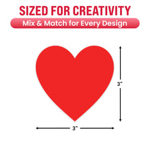 Load image into Gallery viewer, Bulk Case of 100 Sets - Red &amp; Pink Paper Heart Cutouts 108pcs, Cut Out Shapes for Valentine's Day, Bulletin Board, Classroom, Decorations, Crafts