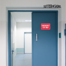 Load image into Gallery viewer, Bulk Case of 250 Sets - Emergency Exit Only Sticker Signs (Pack of 2)