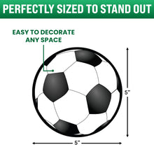 Load image into Gallery viewer, Bulk Case of 100 Sets - Soccer Paper Cutouts 50pcs | 5" Sports Ball Cut Outs for Party Decorations, Wall Decor, Bulletin Board