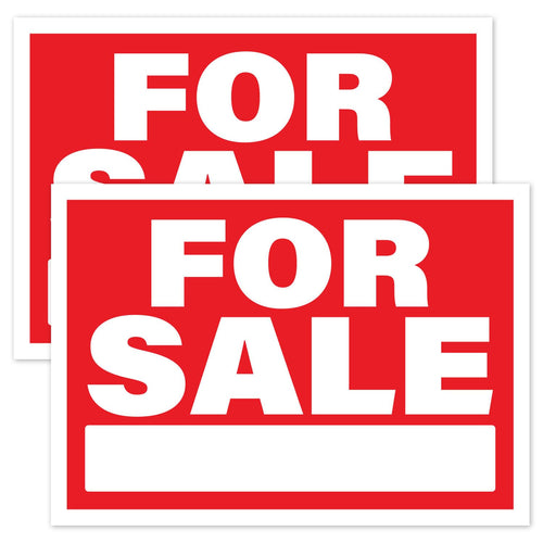 Bulk Case of 200 Sets - For Sale Signs for Vehicles Sticker 2pcs | Self Stick On For Sale Sign for Car Window, Business, Owner | Outdoor Weatherproof Vinyl Sticker Signs, 10