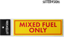 Load image into Gallery viewer, Bulk Case of 250 Sets - Sutter Signs 3pc Mixed Fuel Only Stickers for Fuel Tank | Weatherproof Adhesive Decals