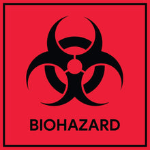 Load image into Gallery viewer, Bulk Case of 200 Sets - Biohazard Stickers Signs (Pack of 10) | Decals for Labs, Hospitals, and Industrial Use