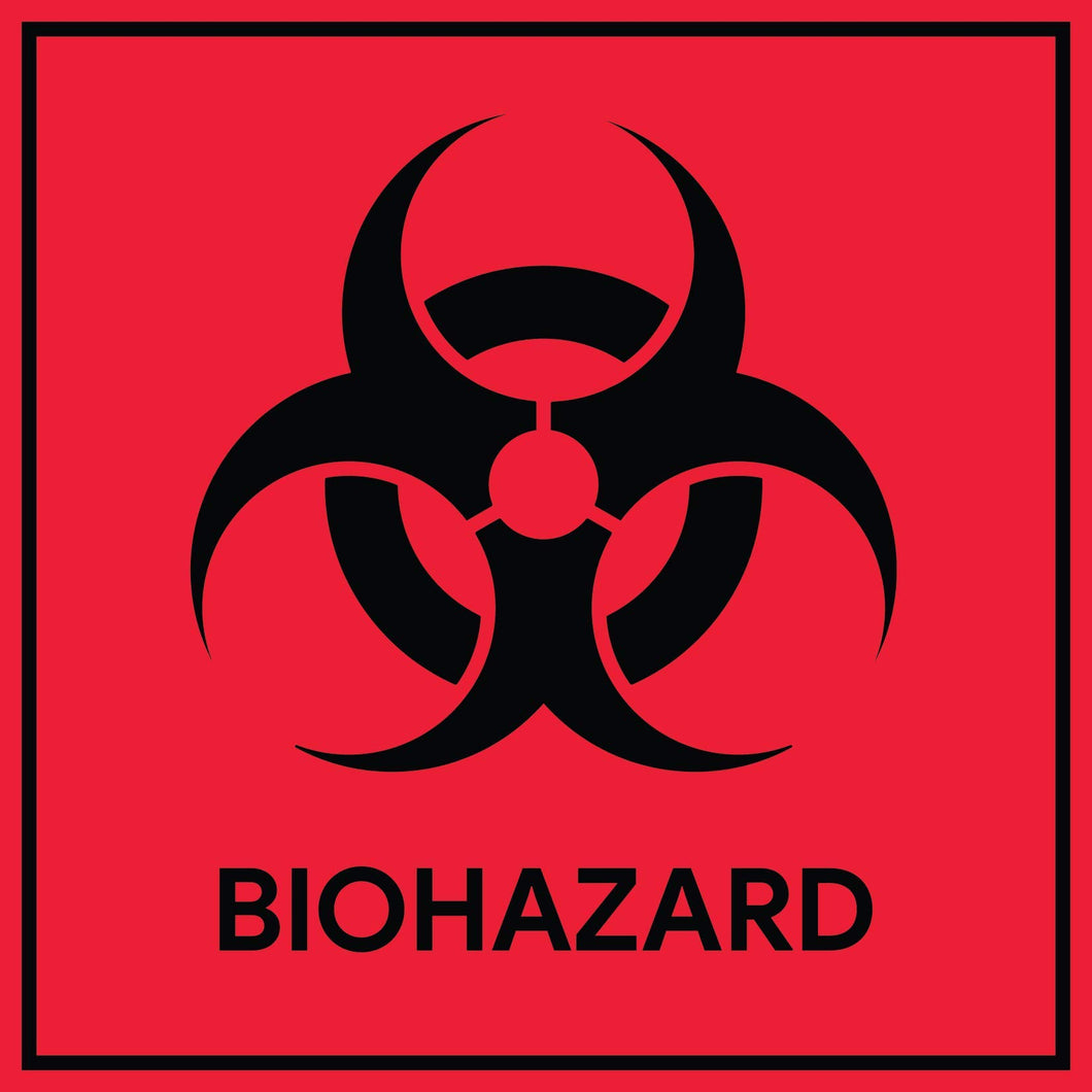 Bulk Case of 200 Sets - Biohazard Stickers Signs (Pack of 10) | Decals for Labs, Hospitals, and Industrial Use